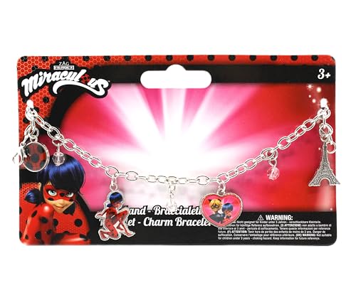 Joy Toy 65982 Miraculous: Tales of Ladybug & Cat Noir Figuren & Charactere Armband mit Anhänger auf backercard 15x1x9 cm, girls, Mehrfarbig von Joytoy