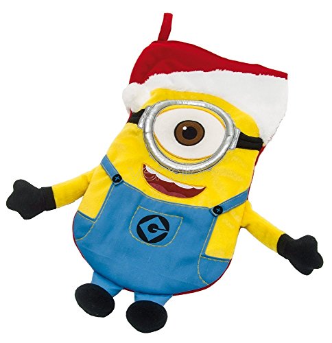 Joy Toy 97141 - Minions Weihnachtsstrumpf Plüsch, 35 x 25 cm, Gelb von Joytoy