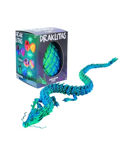 Joy Toy - Drakliths 24202 - 3D-gedrucktes Drachenei, Drachenei mit Drache, voll beweglicher Drache, Zappelspielzeug 7x7x9,5 cm Joy Toy - Drakliths 24202 - 3D-gedrucktes Drachenei, Drachenei mit Drache, voll beweglicher Drache, Zappelspielzeug 7x7x9,5 cm von Joytoy