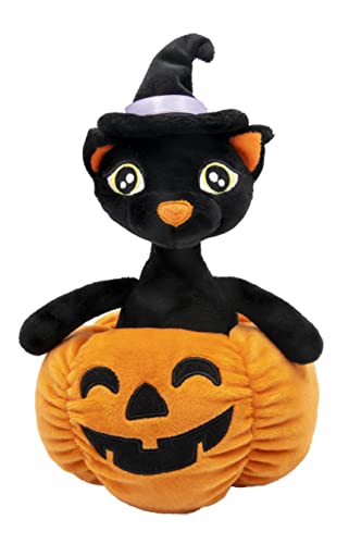 Joy Toy - Halloween Katze Plüsch 14x14x25 cm im Kürbis von Joytoy