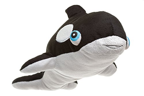 Joy ToyNight Buddies Oliver der Orca- 38 cm - weicher Plüsch mit aufleuchtenden Augen - beim Drücken leuchten die Augen auf, mit On-Off und Auto-Off nach 3 Minuten von Joytoy