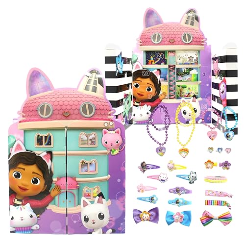 Joytoy Gabby’s Dollhouse Adventskalender mit Schmuck und Haarschmuck - 28x7x40 cm von Joytoy