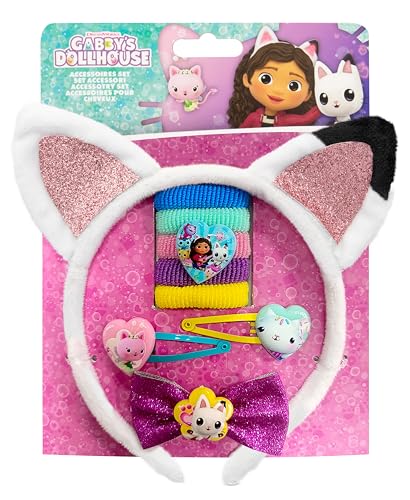 Joytoy Gabby's Dollhouse Haarschmuckset mit Katzenohren, 5 Haarbänder und 3 Haarclips 16,5x2x20,5 cm von Joytoy