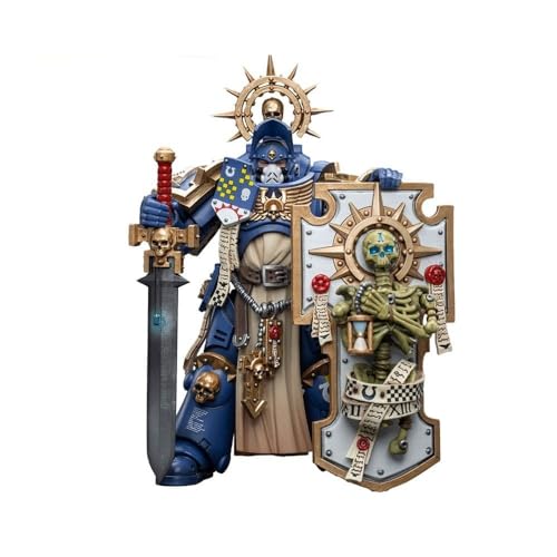 Joytoy Warhammer 40K: Ultramarines Primaris-Kapitän mit Relikt-Schild und Machtschwert, Maßstab 1:18 Figur von Joytoy