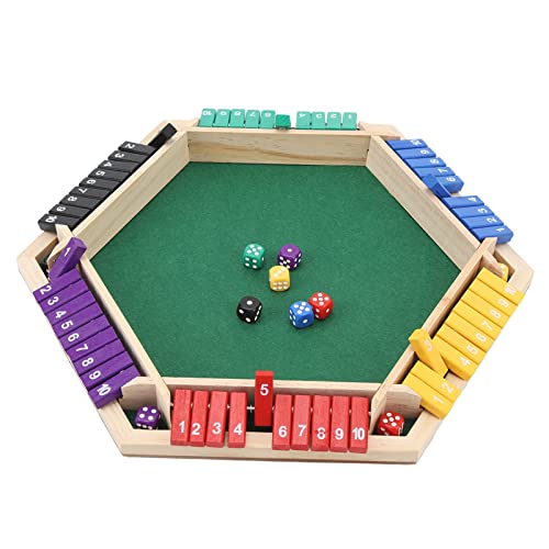 Joyzan Shut The Box, Würfelspiel, Klassisches Holzbrett für Familienspaß, Mathe-Fähigkeiten, Gruppenaktivitäten für Spieler, Würfelabendpartys, Kinderlernen, Tragbares Reisen, Pädagogisch von Joyzan