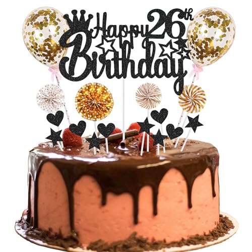 Tortendeko 26 Geburtstag Deko Happy 26th Birthday Tortendeko 26 jahre mann Kuchendeko 26. Geburtstag frau Schwarz Golden Tortendeko mann frauen Hello 26 Glitter Cake Topper für 26 Geburtstag Tortendeko 26 Geburtstag Deko Happy 26th Birthday Tortendeko 26 jahre mann Kuchendeko 26. Geburtstag frau Schwarz Golden Tortendeko mann frauen Hello 26 Glitter Cake Topper für 26 Geburtstag von Jrzyhi