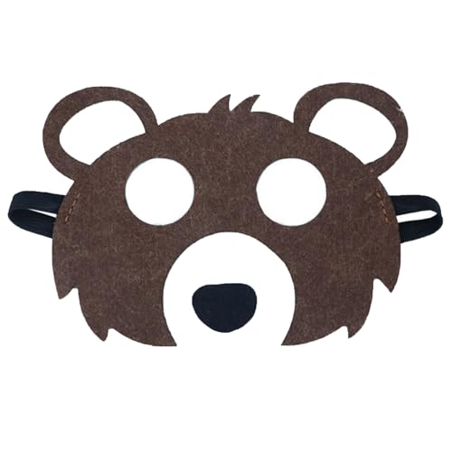 Jtnohx Filz Tiermasken, 10 Stück Halloween Maske für Kinder, Tier Kostüm für Geburtstag Party Supplies（Bär Masken） von Jtnohx