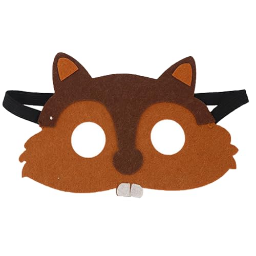 Jtnohx Filz Tiermasken, 10 Stück Halloween Maske für Kinder, Tier Kostüm für Geburtstag Party Supplies（Eichhörnchen Masken） von Jtnohx