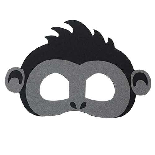 Jtnohx Filz Tiermasken, 10 Stück Halloween Maske für Kinder, Tier Kostüm für Geburtstag Party Supplies（Gorilla Masken） von Jtnohx