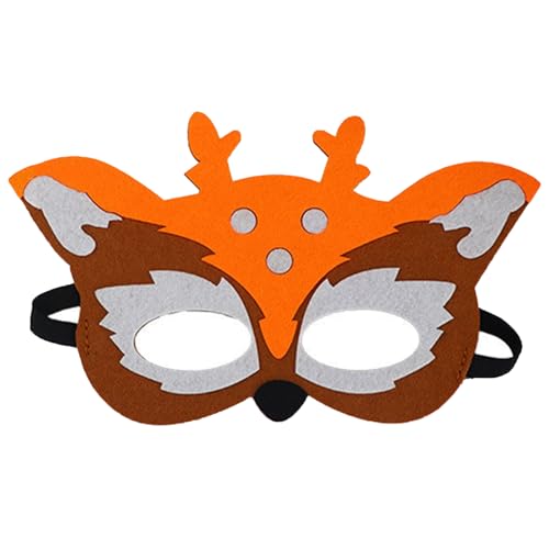 Jtnohx Filz Tiermasken, 10 Stück Halloween Maske für, Tier Kostüm für Geburtstag Party Supplies（Sikahirsch Masken） von Jtnohx