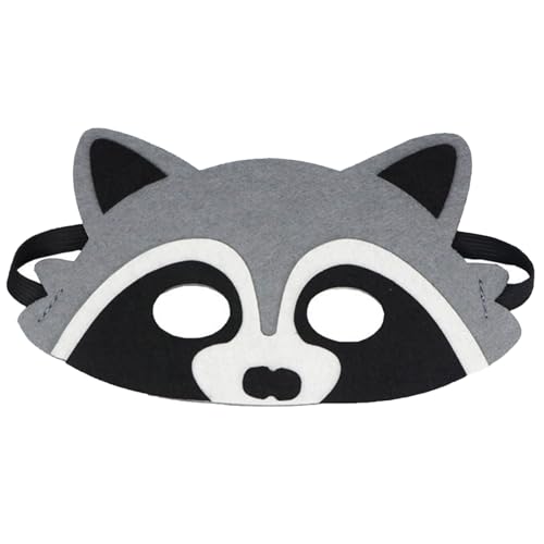 Jtnohx Filz Tiermasken, 10 Stück Halloween Maske für, Tier Kostüm für Geburtstag Party Supplies（Waschbär Masken） von Jtnohx