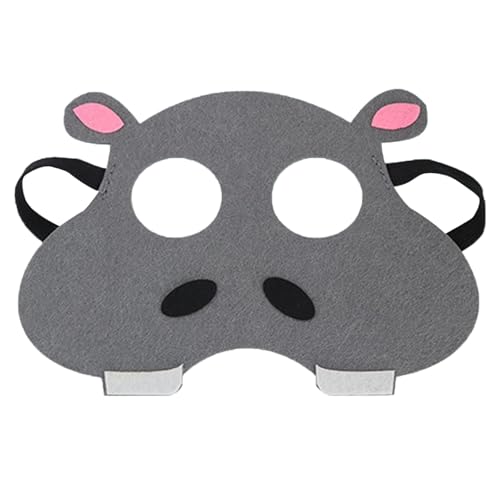 Jtnohx Filz Tiermasken, 10 Stück Halloween Maske für Kinder, Tier Kostüm für Geburtstag Party Supplies（Nilpferd Masken） von Jtnohx