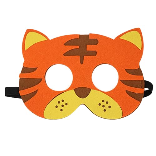 Jtnohx Filz Tiermasken, 10 Stück Halloween Maske für Kinder, Tier Kostüm für Geburtstag Party Supplies（Tigger Masken） von Jtnohx