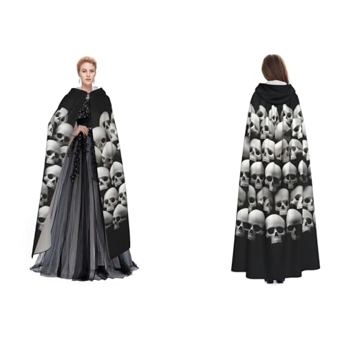 Jtxsfyzpb Unisex-Kapuzenmantel, 3D-Grafik, Hexenumhang, langer Umhang für Damen und Herren, Halloween-Weihnachtskostüm von Jtxsfyzpb