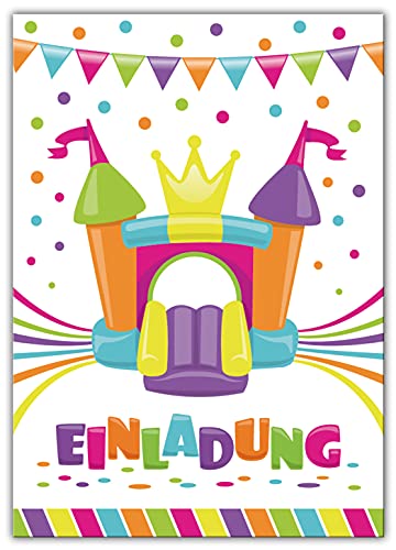 12 Einladungskarten zum Kindergeburtstag Jump Trampolin Mädchen Junge Einladungen Geburtstag von JuNa-Experten