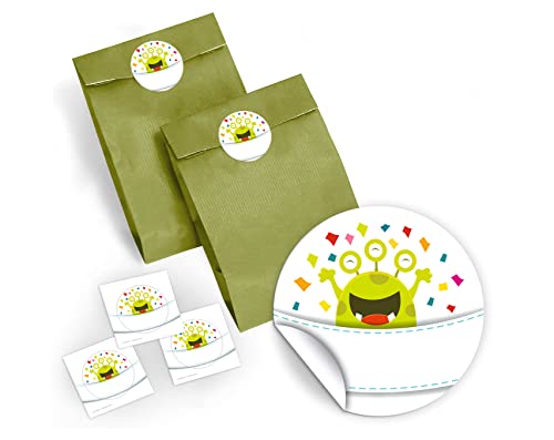 12 Bunte Party-Tüten mit 12 Aufkleber für Geschenke oder Mitgebseln beim Kindergeburtstag lustige Monster/Hochzeit/Geburtstag/Kinderfest/Papier-Tüten für Geschenkverpackung 12 Bunte Party-Tüten mit 12 Aufkleber für Geschenke oder Mitgebseln beim Kindergeburtstag lustige Monster/Hochzeit/Geburtstag/Kinderfest/Papier-Tüten für Geschenkverpackung von JuNa-Experten