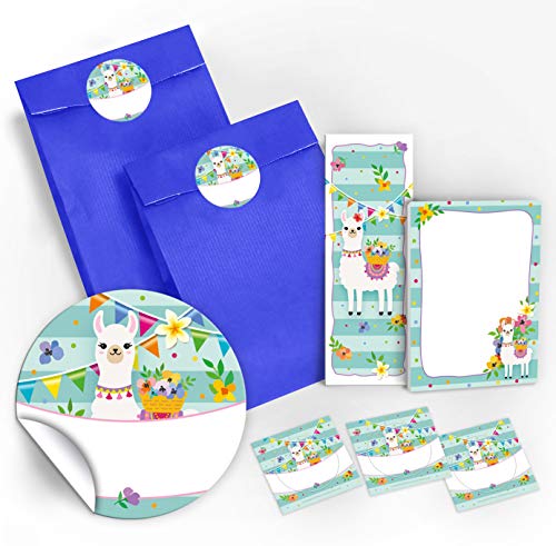JuNa-Experten 12 Lesezeichen + 12 Mini-Notizblöcke + 12 Geschenktüten/dunkelblau + 12 Aufkleber Lama Mitgebsel Gastgeschenk beim Kindergeburtstag Mädchen JuNa-Experten 12 Lesezeichen + 12 Mini-Notizblöcke + 12 Geschenktüten/dunkelblau + 12 Aufkleber Lama Mitgebsel Gastgeschenk beim Kindergeburtstag Mädchen von JuNa-Experten