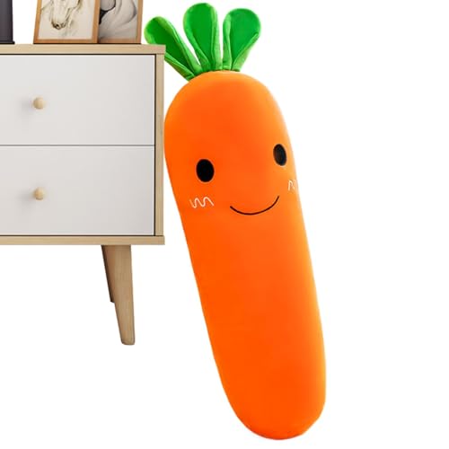 Carrot Plush Toys, Carrot Soft Plush Toy, Soft Plush Carrot Shape Pillow, 19.7 Inch Carrot Hugging Pillow, Comfortable Carrot Shape Pillow, Stuffed Carrot Pillow for Bedroom & Living Room, Sofa von Jubepk