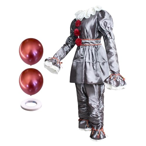 Clown-Kostüm, Halloween-Grusel-Clown-Outfit, Erwachsenen-Clown-Kostüm, gruseliges Clown-Kostüm, Cosplay-Party-Outfit, komplettes Clown-Kostüm, Erwachsenen-Halloween-Kostüm, gruseliges von Jubepk