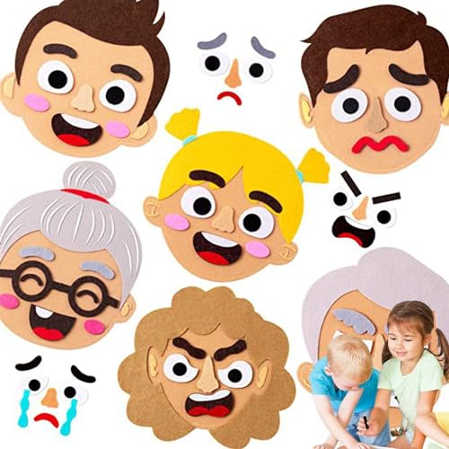 Empathie-Bauspielzeug, Werkzeug für emotionale Intelligenz, interaktives Lernspielzeug, Achtsamkeit für Interaktion. Emoticon-Aufkleber für Kinder für interaktiven Multiplayer für Schule, Park, Auto, von Jubepk