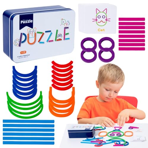 Holzpuzzles | Holzpuzzlespielzeug für Kinder | Pädagogische Holzpuzzles | Lustige Holzpuzzles für frühe Lerner, hölzerne Alphabetpuzzles für Kinder, farbenfrohe hölzerne Tierpuzzles von Jubepk