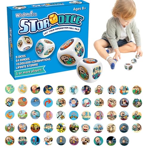 Interactive Board Games | Kids Storytelling Cubes | Educational Children Board Game | Storytelling Game for Kids | Children Board Game for Develop Observation Ability, Kids Learning Board Game von Jubepk