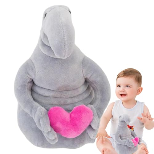 Jubepk Alien-Plüschtier,Alien-Plüschpuppe - Weiches Alien-Kreatur-Kissen - Weiche Plüschkissenpuppe, kreative Statuenpuppen, Alien-Plüsch, rotes Herz, Plüschpuppenspielzeug für Kinder von Jubepk