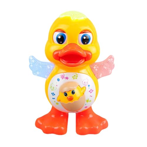 Jubepk Dancing Duck, Interactive Musical Duck, Learning Development Toy, Musical Toy for Preschoolers, Flapping Light Up Duck, Easter Basket Stuffers, Dancing Toy for Kids, Interactive Duck Toys von Jubepk