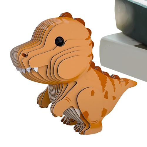 Jubepk Dinosaurier-Puzzle,Dinosaurier-3D-Puzzle | 3D Stegosaurus Raptor Papierpuzzle-Spielzeug,Raptor Stegosaurus Tierpuzzle, pädagogische Lernaktivität für Kinder ab 6 Jahren von Jubepk