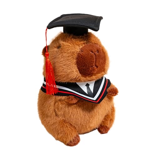 Jubepk Graduation Capybara, Stuffed Plush Keepsake, 9.84x7.87x5.91inches, Adorable Decoration with Graduation Hat, Ideal for High School, College Boys, Girls, Celebration, Commemoration Jubepk Graduation Capybara, Stuffed Plush Keepsake, 9.84x7.87x5.91inches, Adorable Decoration with Graduation Hat, Ideal for High School, College Boys, Girls, Celebration, Commemoration von Jubepk