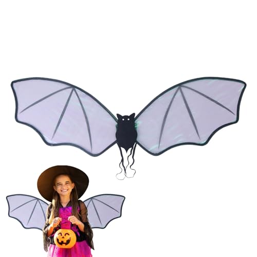 Jubepk Halloween-Kostüm mit Fledermausflügeln, Kostümflügel, Halloween-Flügel-Kostüm-Zubehör, Halloween-Flügel, speziell als Fledermaus-Kostüm-Flügel, vielseitig einsetzbar von Jubepk