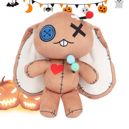 Jubepk Kaninchen Stofftier,Halloween Hase Plüsch - Schreckliches Wurfkissen,Halloween-Dekoration, Kuscheltier, Tierpuppe für Schrank, Schreibtisch, Sofa, Nachttisch, Bücherregal von Jubepk