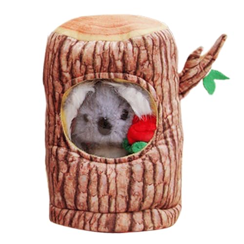 Jubepk Koala Stofftier | Koala Stofftier | Gefüllter Koala-Plüsch | Koala-Spielzeug Mit Rose Und Baumstumpf, Weiches Koala-Stofftier Für Und Mädchen, Koala-Stofftier 11 Zoll Für Dekorationen. von Jubepk