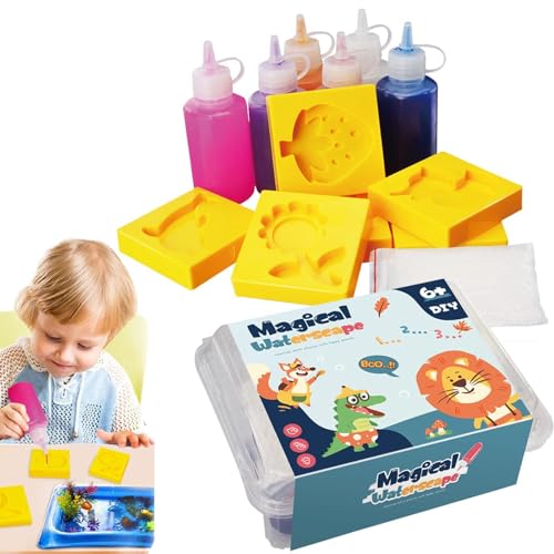 Jubepk Magisches Wasserperlen-Set | Meerestierperlen | Einfach zu verwendendes Wasserperlen-Set | Kreatives Wassergel-Spielzeug, magisches Wasserperlen-Set für Kinder, 3D-Wasserperlen-Bastelset von Jubepk