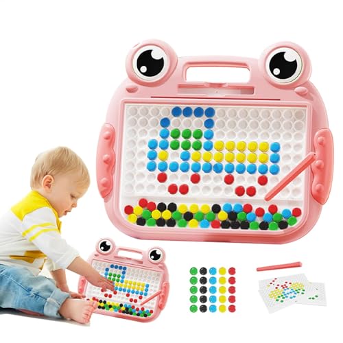 Jubepk Magnetic Drawing Board | Frog Magnet Beads | Educational Drawing Toy | Kids Doodle Board with Magnetic Frog Magnet Beads Drawing Board for Preschool Educational Fun von Jubepk