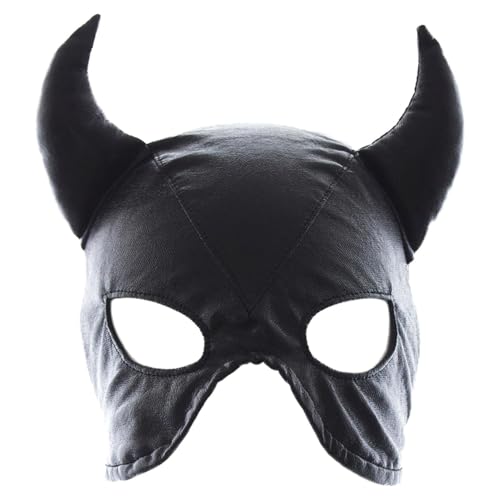 Jubepk Masquerade Bull Hood Masque, Bull Face Masque,Stierkopf-Masken, Augen, ausgehöhlte Bühnen-Requisiten - Verstellbare Maskerade-Kapuze, volle Gesichtsabdeckung, Bühnen-Requisiten-Kostüm für von Jubepk