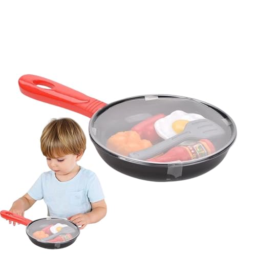 Jubepk Play Kitchen Pan, Pretend Cooking Pan | Kinderküchenspielzeugzubehör | Küchenspielset: Kochgeschirr, -Kochutensilien, Entwicklungsspielzeug für Kinder ab 3 Jahren von Jubepk