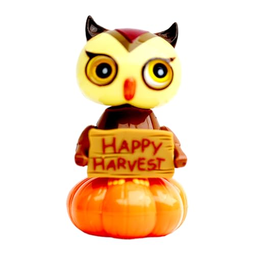 Jubepk Solar Dancing Toys, Pumpkin Owl Figurine, 2.36x2.76x3.94 inches, Spooky Themed Collectible Dancer Doll, No Battery Needed with Light-Powered Motion for Desk, Window, Home Parties Jubepk Solar Dancing Toys, Pumpkin Owl Figurine, 2.36x2.76x3.94 inches, Spooky Themed Collectible Dancer Doll, No Battery Needed with Light-Powered Motion for Desk, Window, Home Parties von Jubepk