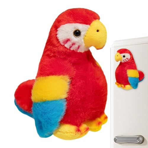 Jubepk Vogel-Plüsch-Stofftier, Schulterständer-Papageienpuppe,Schulterständer Plüschvogel - Kuscheltier Plüsch-Fuzzy-Papagei für Zuhause, Büro, Wohnzimmer von Jubepk