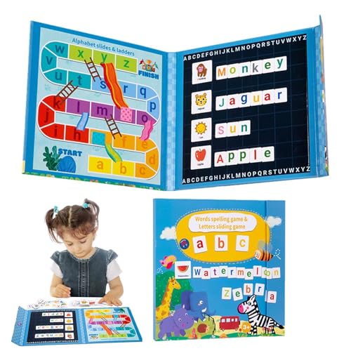 Jubepk Zahlen-Flash-Karten, Alphabet-Matching-Spiel | Alphabet-Lernspielzeug, magnetische Karteikarten,Lernspielzeug zum Sehen von Wörtern, Rechtschreibspiel für Kleinkinder, Lernaktivitäten für von Jubepk