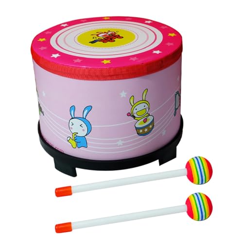 Kids Hand Drum, Child Rhythm Percussion Toy, Educational Musical Instrument, Sturdy Design with Wooden Sticks, 7.87x6.69 inches, Ideal for Performances, Parties, and Festivals von Jubepk