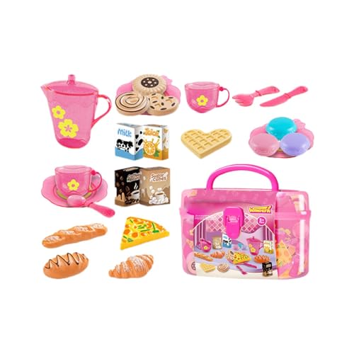 Kitchen Toys for Girls, Toy Kitchen, Portable Cooking Toy Set, Interactive Pretend Play Cookhouse, Storage Case Included, 7.68x4.92x4.53 inch Ideal for Home, Daycare Center von Jubepk