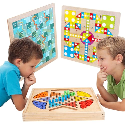 Klassisches -Spielset | Schlag- und Taschenspiel aus Holz | Familienfreundliches -Board | Lernbrettspiel für alle Altersgruppen | Smoot Smooth Strike Family Fun Board, für -Li von Jubepk