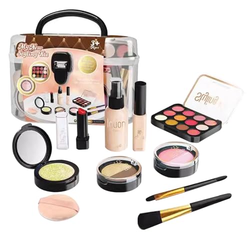 Kosmetikset Für Kinder | Sicheres Make-up-Set | Kinder-Make-up-Set | Waschbares Make-up-Spielzeug Mit Echten Kosmetikartikeln, Die Waschbar Und Sicher Sind, Damit Kleine Mädchen Spaß Beim Anziehen Und von Jubepk