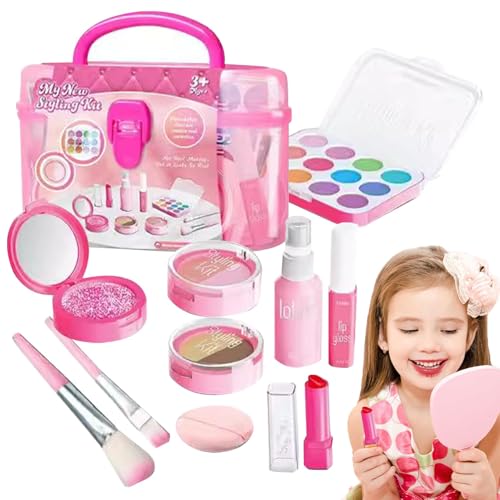 Kosmetikset Für Kinder | Sicheres Make-up-Set | Kinder-Make-up-Set | Waschbares Make-up-Spielzeug Mit Echten Kosmetikartikeln, Die Waschbar Und Sicher Sind, Damit Kleine Mädchen Spaß Beim Anziehen Und von Jubepk