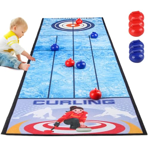 Lernstrategiespiel | Interaktives Spiel Für Kinder | Outdoor-Brettspiel | Lustiges Familienbrettspiel | Tischspielspielzeug Mit 6 Bällen, 39,3 X 11,4 Zoll Matte, Interaktives Strategiespiel Für Drinne von Jubepk