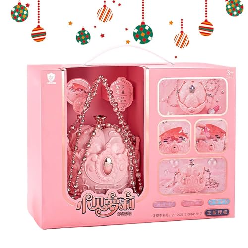 Mädchen-Make-up-Set, Kinder-Make-up-Set, Make-up-Set für Mädchen, Kinder-Make-up-Set, Kosmetiksets in Form Einer Prinzessinnenkutsche, Make-up-Sets – Make-up-Spielzeug. Stellen Sie Sich EIN tragbares von Jubepk