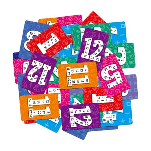 Multiplikations-Lernkarten | Mathe-Brettspiel | Multiplikationstabelle | Faktenkarten für Kinder, Mathe-Flash-Karten, pädagogisches Mathe-Spiel, Multiples-Poster-Set, helle Flash-Karten, Mathe-Lernspi von Jubepk