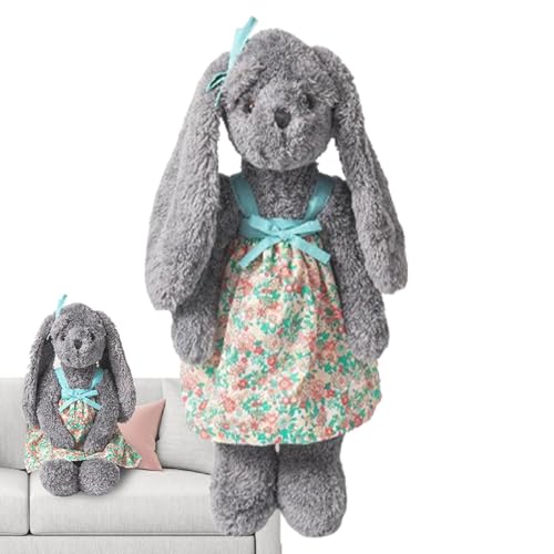 Niedlicher Hase Plüsch | Gefüllte Hasenpuppe | Sammlerstück Hasenspielzeug | Hasen-Plüsch mit Kleid, - und Raumdekoration, Hase, schlafendes, beruhigendes Hasenspielzeug, Reisehasen-Plüsch, weiche von Jubepk