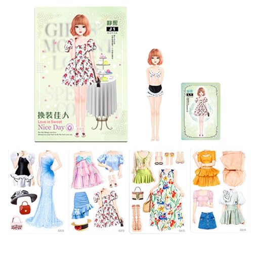 Prinzessin Dress Up Stickerbuch | Magnetische Prinzessin-Anziehpuppe | Papierpuppenbuch Für Kinder | Magnetische Prinzessin-Puppenfigur | Magnetische Anziehpuppenfigur „Prinzessin“ Für Mädchen Ab 3 Ja von Jubepk